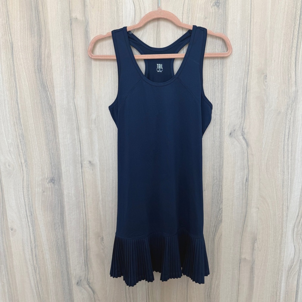 Tail Active Dress S Navy Coletta Racerback Pleated Athletic Preppy Golf Tennis